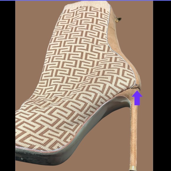 Rouge Geometric Stiletto Ankle Boot - Size 10 - Picture 9 of 12